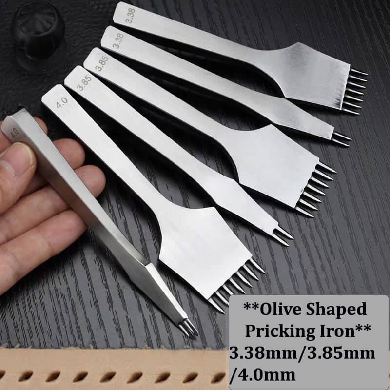 2 Diamond Pricking Iron Leathercraft Punch Prong Hole Piercing Chisel