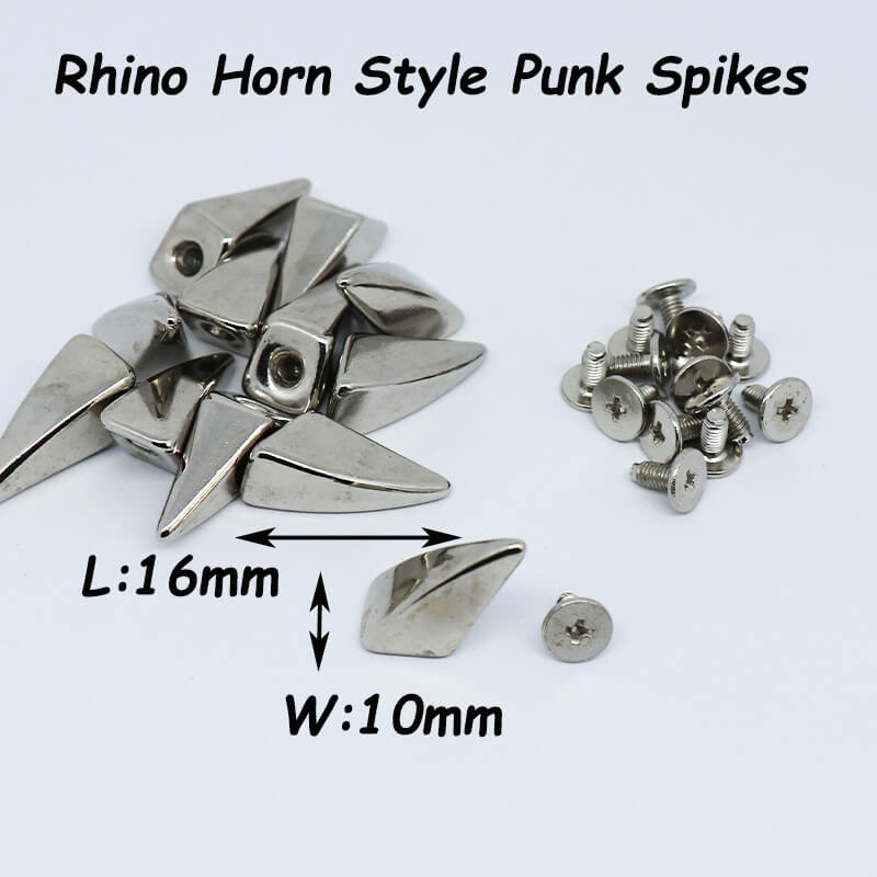 Spikes for Clothing Studs for Clothing 244 Sets of Spike Studs Punk Style Croc  Spikes 3 Colors 9 Shapes Rhinoceros Horn Pepper Skull etc. with a Full Set  of Setting Tools