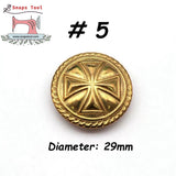 Brass Screw Buttons Leathercraft Screw Rivet Leather Decoration Concho