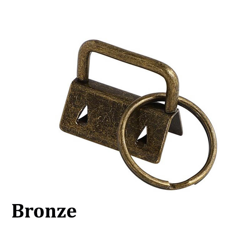 WAWAK Key Fob w/ Split Ring Bag Hardware - 1 - 5/Pack - Antique Brass