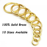 5 PCS No Slit O-Rings--Solid Brass