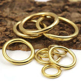 5 PCS No Slit O-Rings--Solid Brass