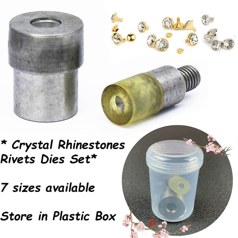 Crystal Rivets for Garments Leather Rapid Rivets,fabric Silver Speedy  Rivet,rhinestone Snap Rivets Fasteners for Clothing Double Cap Rivets 