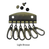 wallet key holder Keychain Pad With Hooks Leather Key Case Keychain For Key Holder Bag