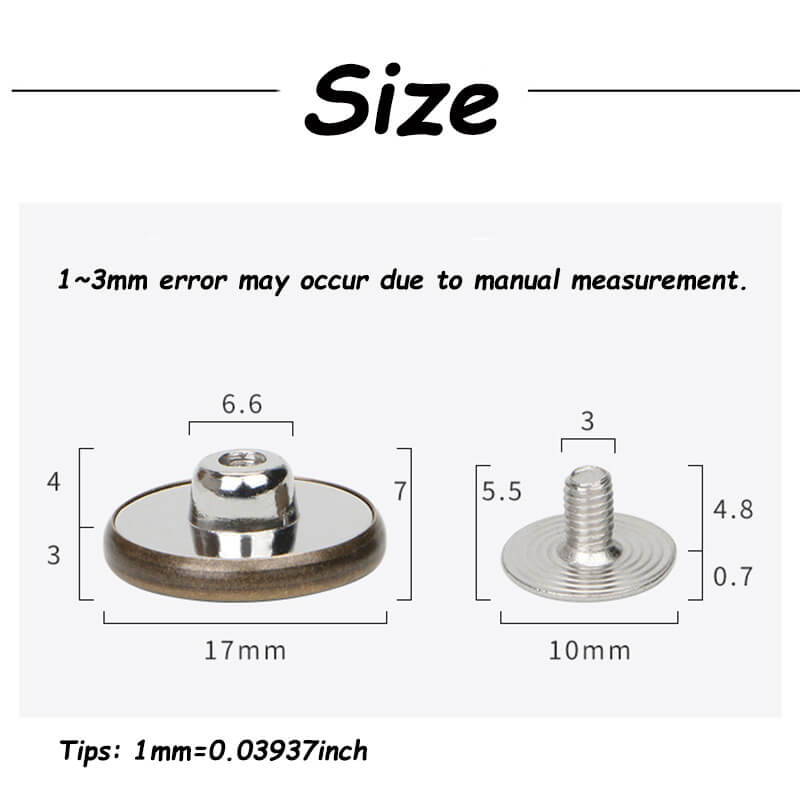 Screw Jeans Button Replacement Jean Buttons Metal Button Kit with Stud –  SnapS Tools