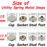 Utility Spring Metal Snaps On Fasteners Metal Fabric Fasteners Metal