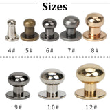 Ball Head Stud Screw Back Nipple Rivet Stud Strap Stopper Leathercraft