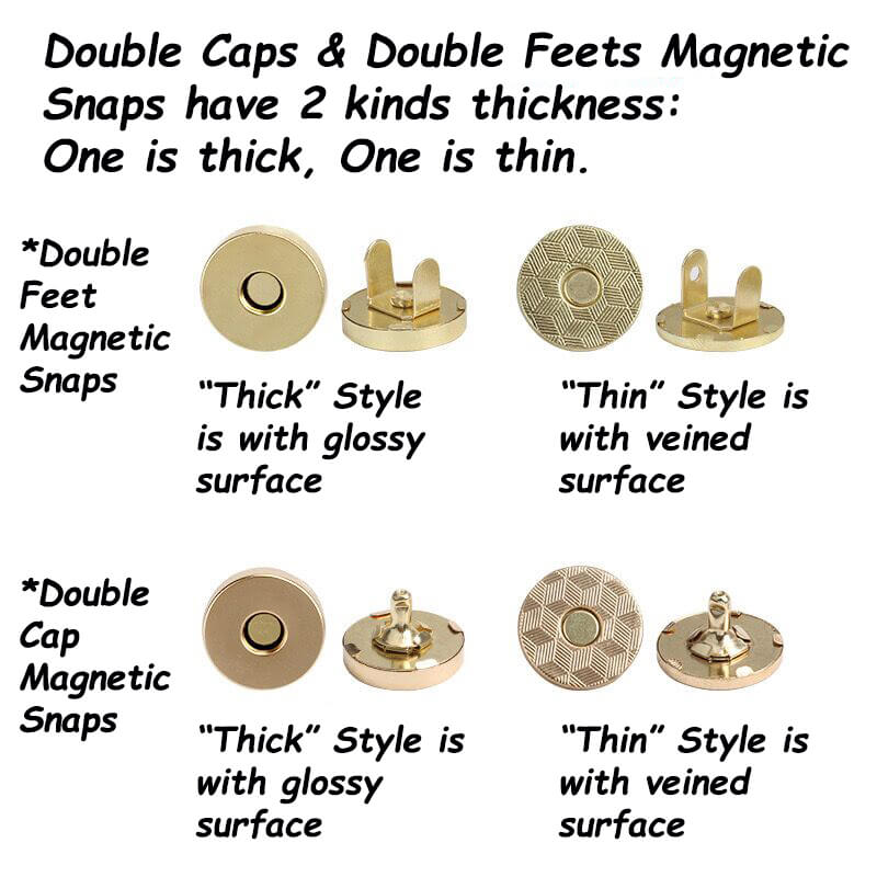 Rivet Magnetic Clasp Snaps Double Single Round Purse Closure Bag Stud Art  Craft