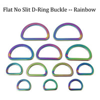 Flat Rainbow NO Split D Rings for Straps Bag Purse Belting Leather D-Ring Leathercraft