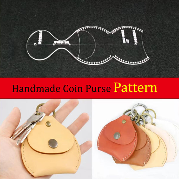 Leather Coin Pouch With Snap Closure Digital PDF Template Set - Etsy