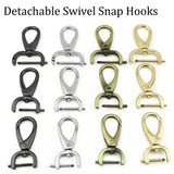 Detachable Swivel Snap Hooks Purses Clasps with Screw Bar Replacement D-Rings Swivel Snap Hooks
