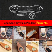 Handmade Keychain Pendant Patterns Acrylic Template Leather Pattern Acrylic Leather Pattern Leather Templates for Bags