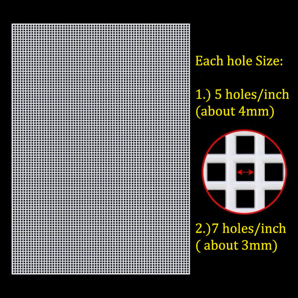 6 Stuks Plastic Canvas Voor Tassen – 20x30 Cm Mesh, Met Naalden, Haak En Broches Voor Kruissteek En Haakwerk