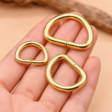 Solid Brass Split D Rings for Straps Bags Purse Belting Leather D Ring