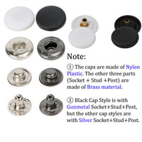 Colorful Snap Fasteners Heavy Duty Metal Snaps For Leather Snaps Metal Snap Buttons