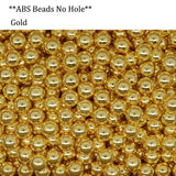ABS Pearl Beads No Hole Crafts Loose Spacer Bead Assortment Plastic
