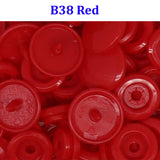 B38 Red Plastic Button Snaps Plastic Clothing Snaps Fabric Fasteners