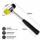 Dual Head Nylon Rubber Hammer Soft Mallet Leather Working Hammer Craft