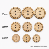 Natural Coconut Shell Two-Holes Buttons Sewing Accessories Decorative Buttons