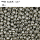 ABS Pearl Beads No Hole Crafts Loose Spacer Bead Assortment Plastic