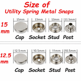Utility Spring Metal Snaps On Fasteners Metal Fabric Fasteners Metal