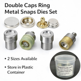 Double Caps Ring Metal Snaps Dies Sets For Leather Snap Buttons Tools