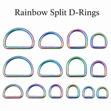Rainbow Split D Rings for Straps Bag Purse Belting D-Ring Leathercraft