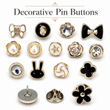 Women Shirt Brooch Buttons Cover up Button Pin Safety Brooch Buttons