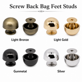 screw bag feet Screw Back Rivets Purse Feet Spike Luggage Foot Nails 