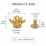 Screw Back Crown Rivets with Ring Wallet Chain Connector Ball Post Screwback O-Ring screw back chain rivet
