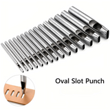 Oval Shape Punch Leather Punch Craft Hole Punch Flat Punch Cutter Tool