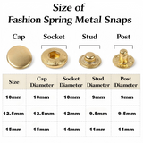 Snap Fasteners Heavy Duty Snaps For Leather Snaps Metal Snap Buttons
