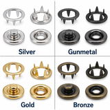 Open Ring Snap Fasteners Open-Ring Grip Snaps Prong Snaps Bebeto Snaps