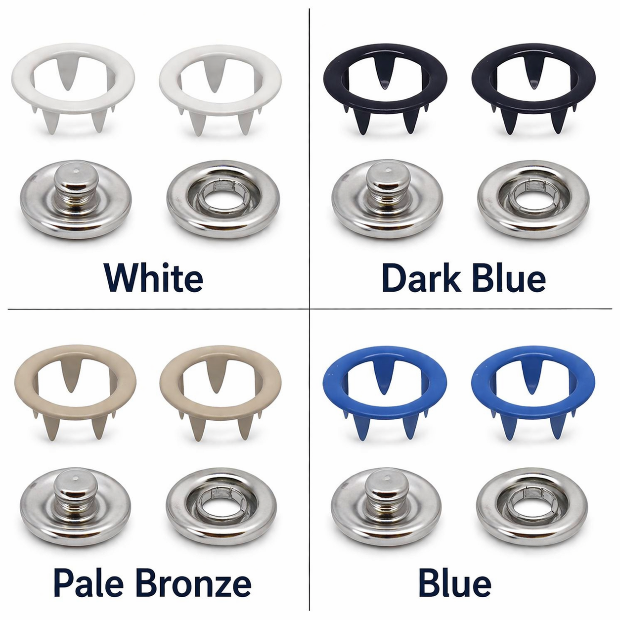 11 Open-Ring Metal Snaps Open Ring Snap Fasteners Snap Closure