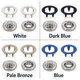 colorful Open Ring Snap Fasteners Open-Ring Grip Snaps Prong Snaps Bebeto Snaps