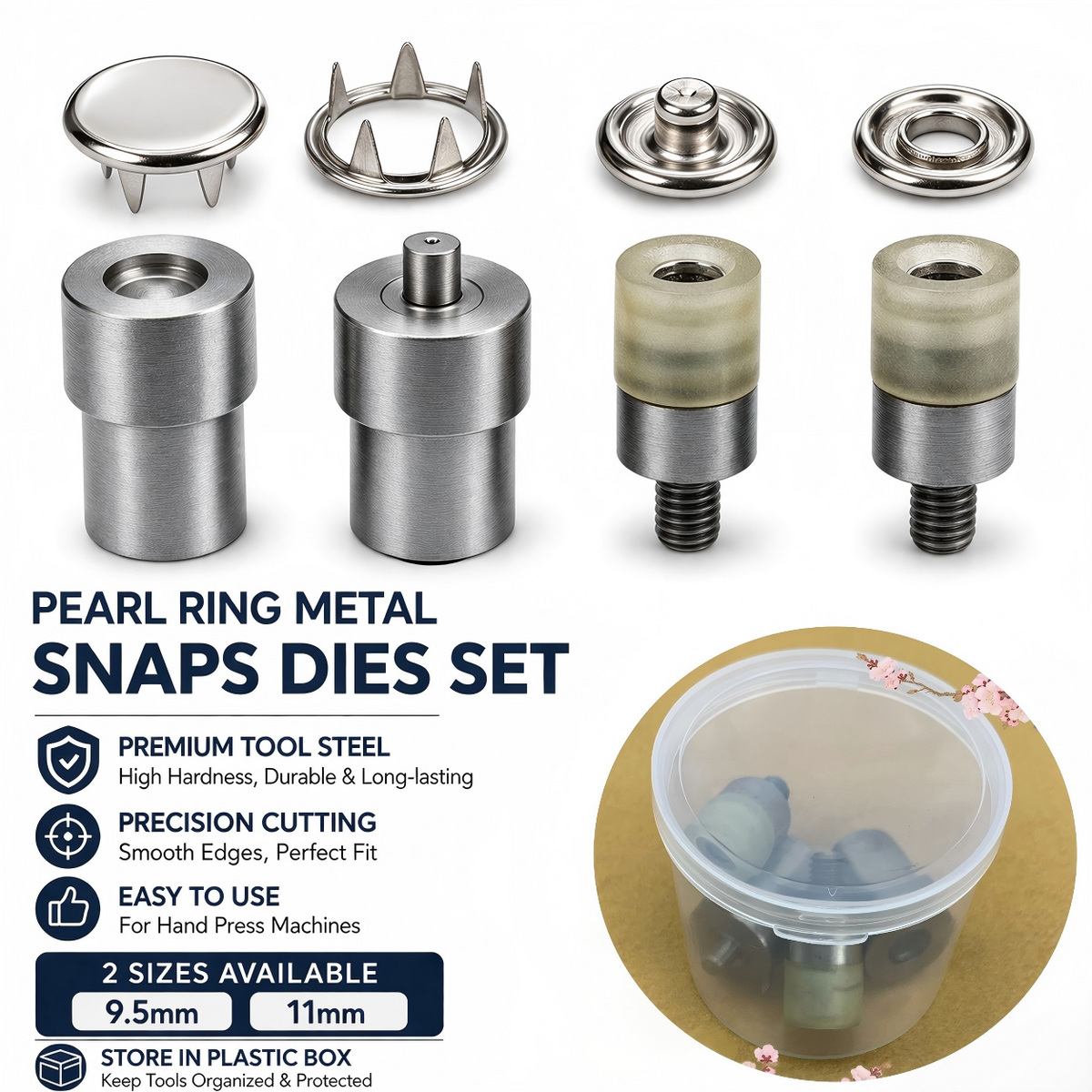 Pearl Ring Metal Snaps Prong Ring Metal Snaps Prong Snaps For Baby Bib ...