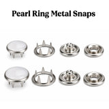 Pearl Ring Metal Snaps Prong Ring Metal Snaps Prong Snaps For Baby Bib