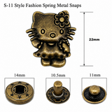 S-11 fashion spring metal snaps Antique Snaps Button Bronze Vintage Metal Snaps