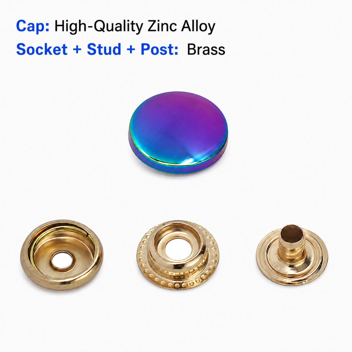 Rainbow Decorative Snaps Button Antique Snaps Bronze Vintage Leather ...