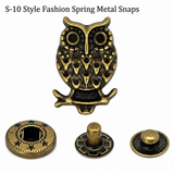 S-10 fashion spring metal snaps Antique Snaps Button Bronze Vintage Metal Snaps