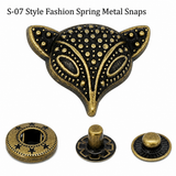 S-07 fashion spring metal snaps Antique Snaps Button Bronze Vintage Metal Snaps
