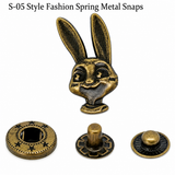 S-05 fashion spring metal snaps Antique Snaps Button Bronze Vintage Metal Snaps