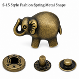 S-15 fashion spring metal snaps Antique Snaps Button Bronze Vintage Metal Snaps
