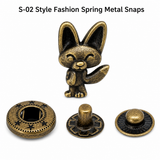 S-02 fashion spring metal snaps Antique Snaps Button Bronze Vintage Metal Snaps