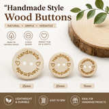 Wood Sewing Buttons Engraved Wooden Vintage Wood Buttons 2 Hole Sewing