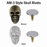 AM-3 Style Skull Rivets Cap Beads Nailhead Decorative Cap Rivet Punk Rivets