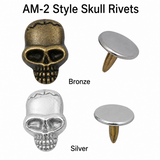 AM-2 Style Skull Rivets Cap Beads Nailhead Decorative Cap Rivet Punk Rivets