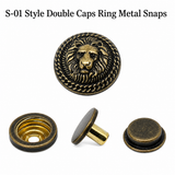 Metal Decorative Snap Buttons Fasteners Bronze Crafts Exquisite Shape 