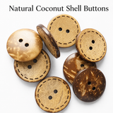 Natural Coconut Shell Two-Holes Buttons Sewing Accessories Decorative Buttons