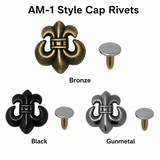 AM-1 Style Cap Rivets Cap Beads Nailhead Decorative Cap Rivet Punk Rivets